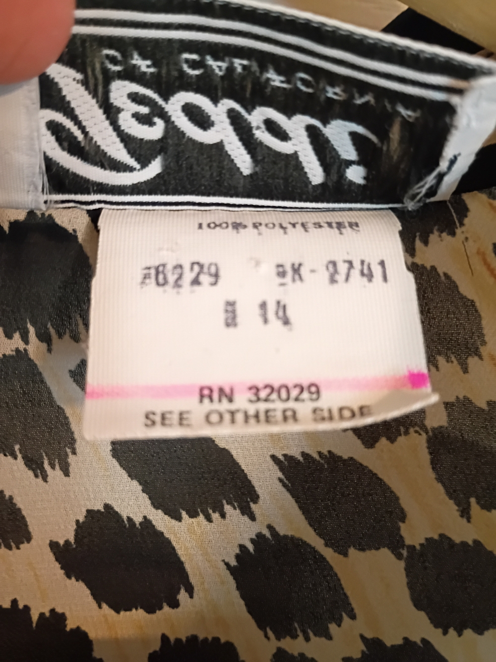 Vintage Teddi Leopard Print Button-Up Blouse - Picture 5 of 6